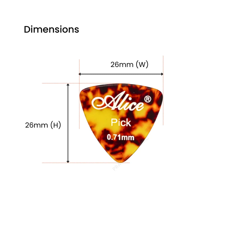 Alice AP-ALT-8 Celluloid Triangle Guitar Picks (8 pcs)