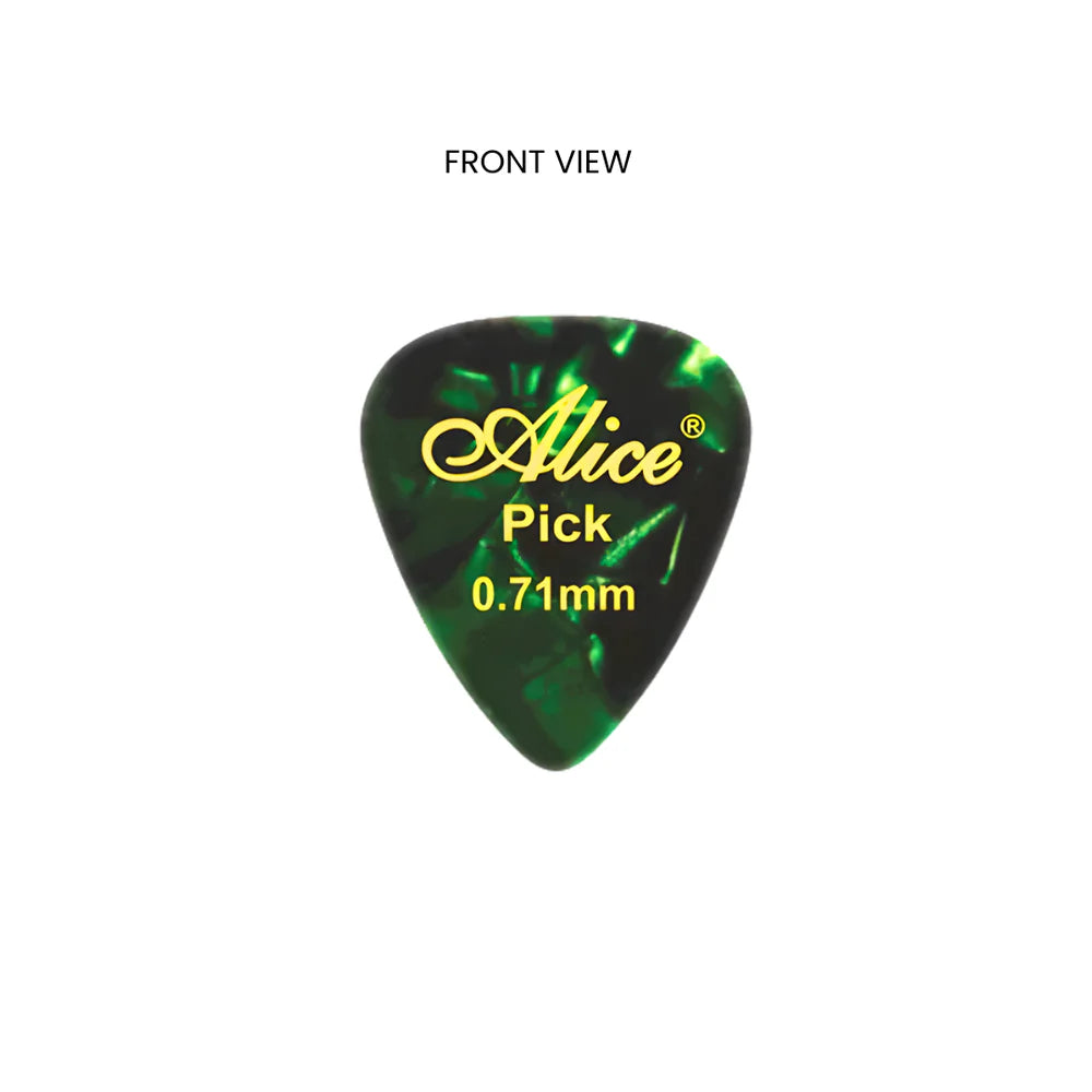 Alice AP-K-12 Foil Celluloid Guitar Picks - 0.46 / 0.71 / 0.81 mm (12 pcs)