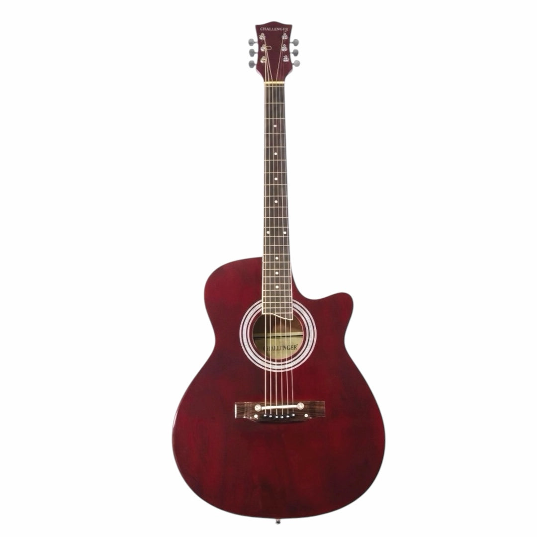 Challenger Apollo-39 Electro-Acoustic Guitar – Cherry Red Burst Gloss