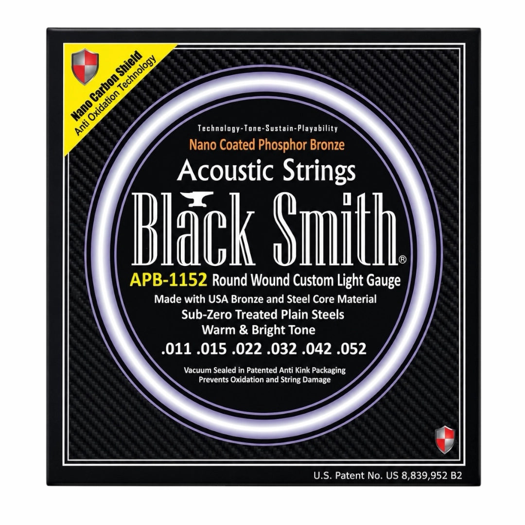 Black Smith APB-1152 Nano Phosphor Bronze Acoustic Strings - 11-52