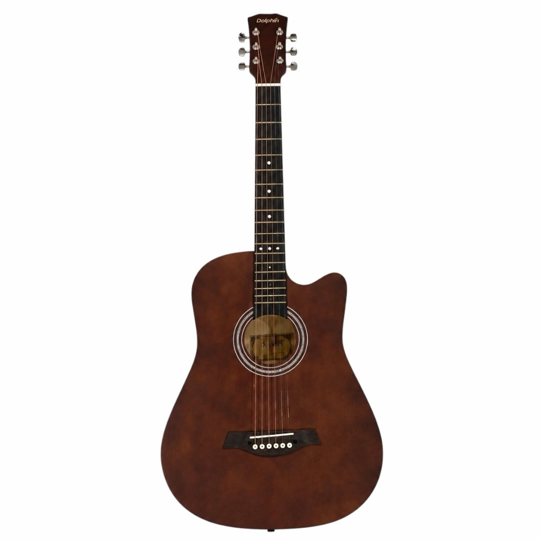 Dolphin DT1C-BR Cutaway Acoustic Guitar - Brown