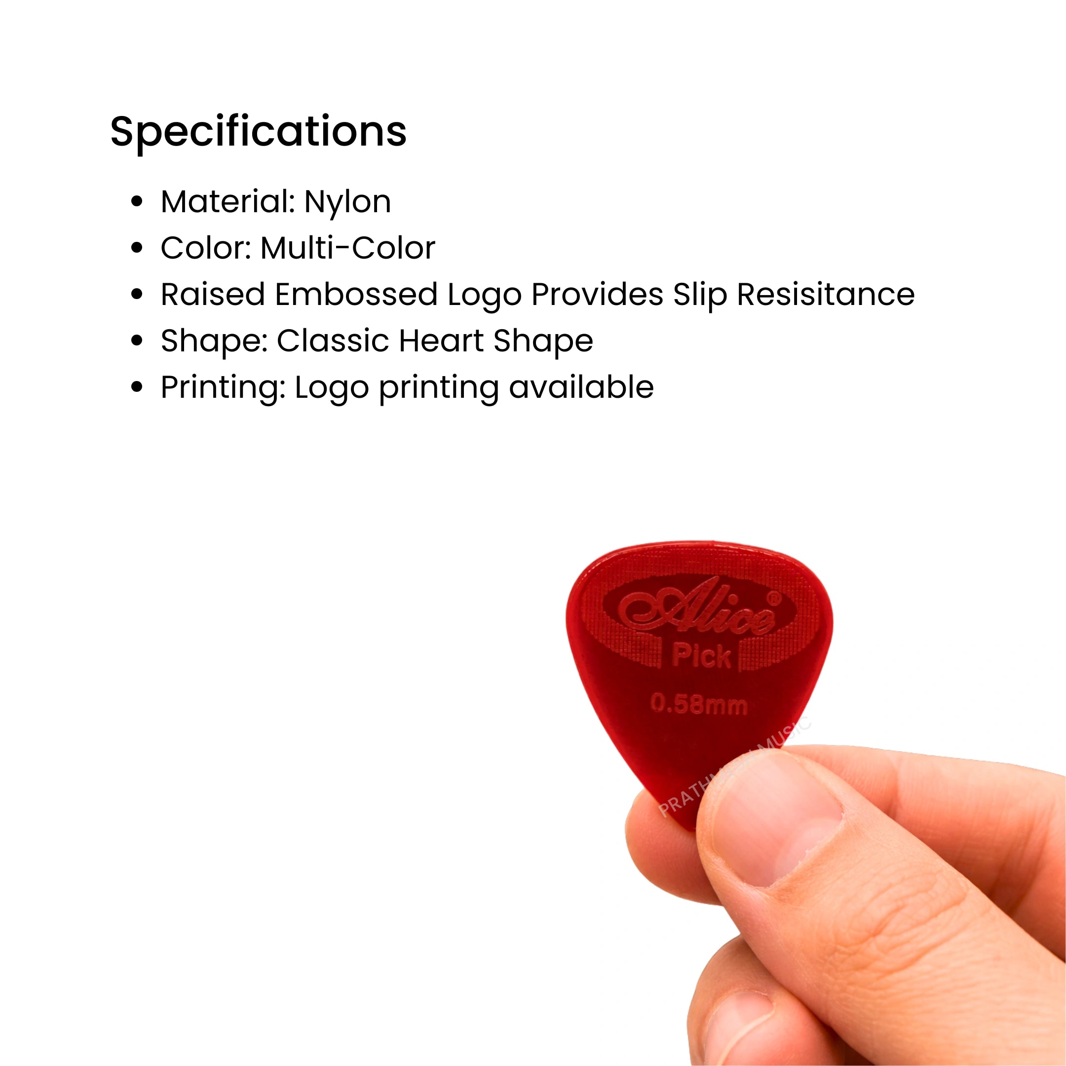 Alice AP-12G Nylon Guitar Picks - 0.58 / 0.71 / 0.81 mm (12 pcs)