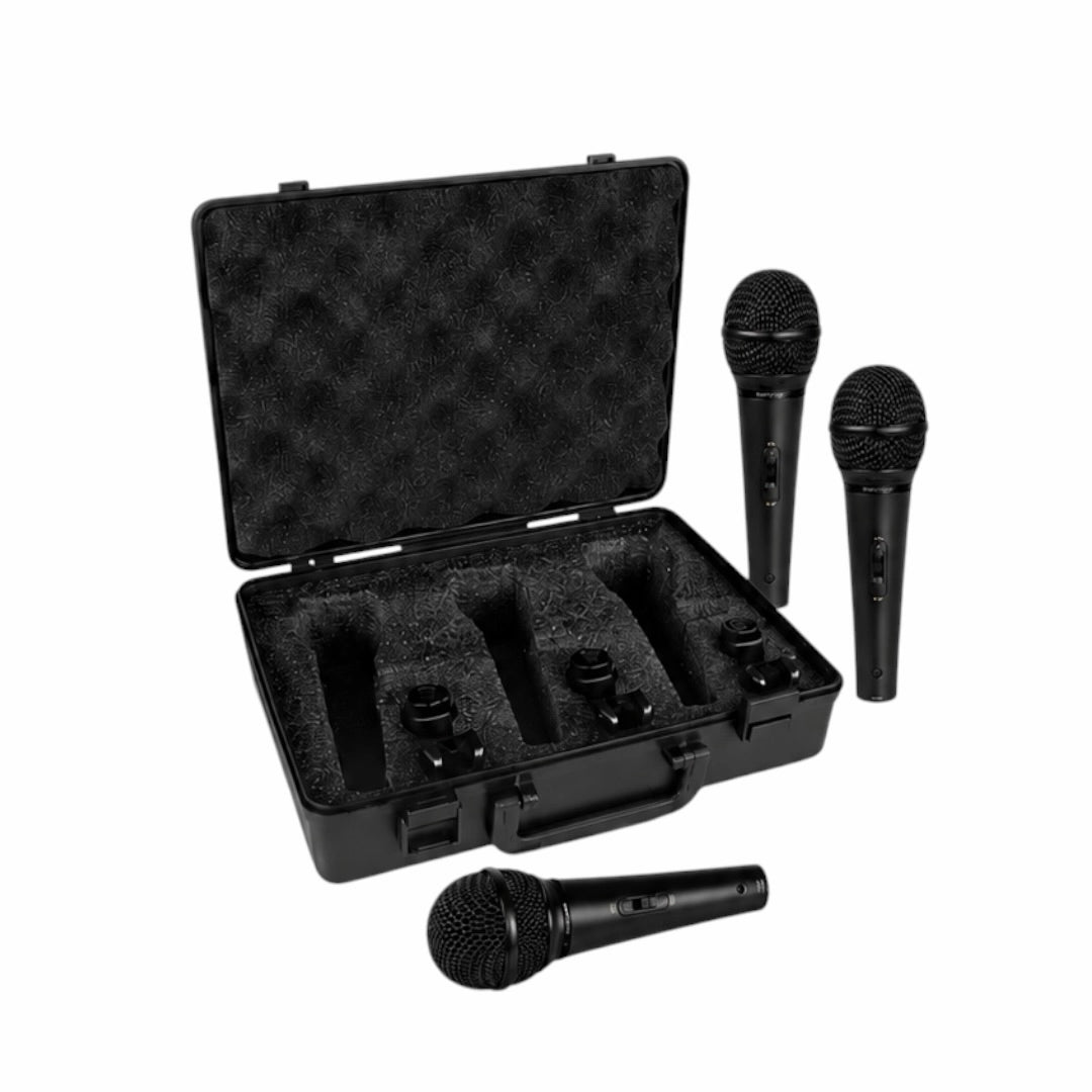 Behringer XM1800S Dynamic Cardioid Microphone - Set of 3