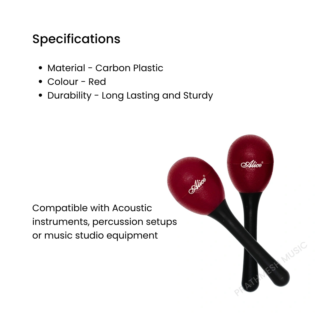Alice A042SE Handle Egg Shaker - Red