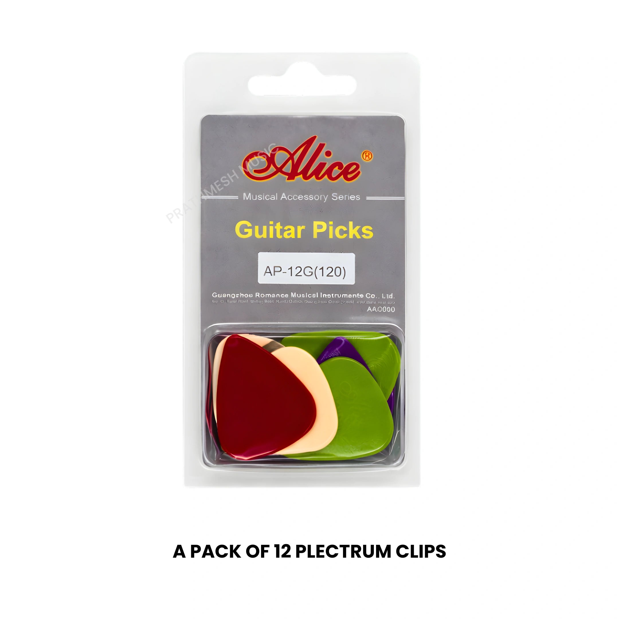 Alice AP-12G Nylon Guitar Picks - 1.20 mm (12 pcs)