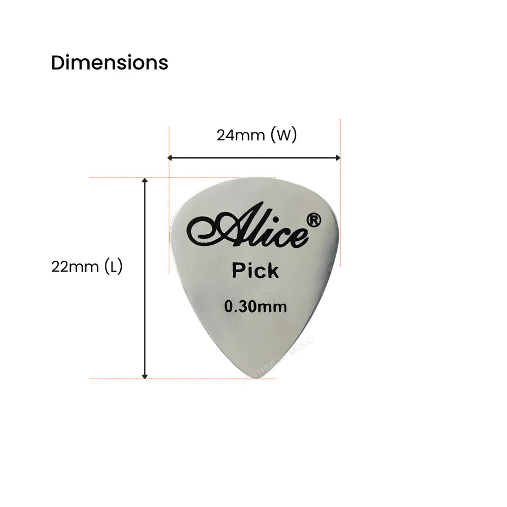 Alice APSTGB2-8 Stainless Steel Plectrum