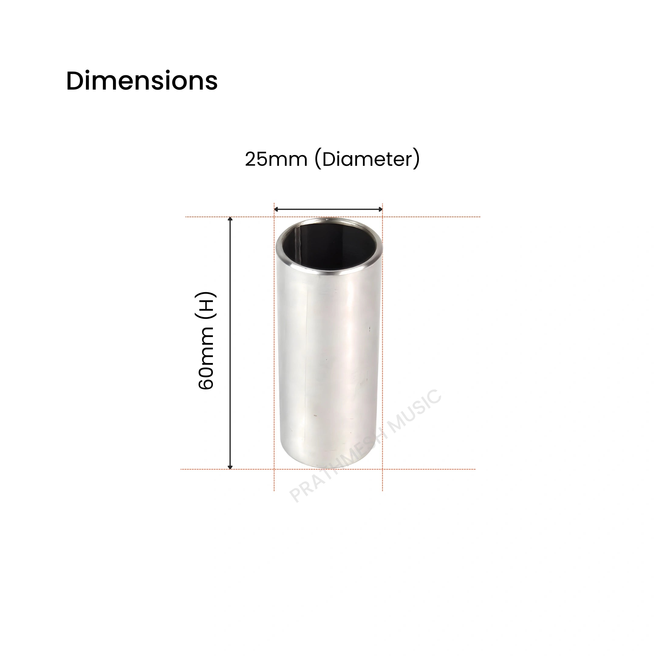 Alice A046B 6 CM Guitar Slide