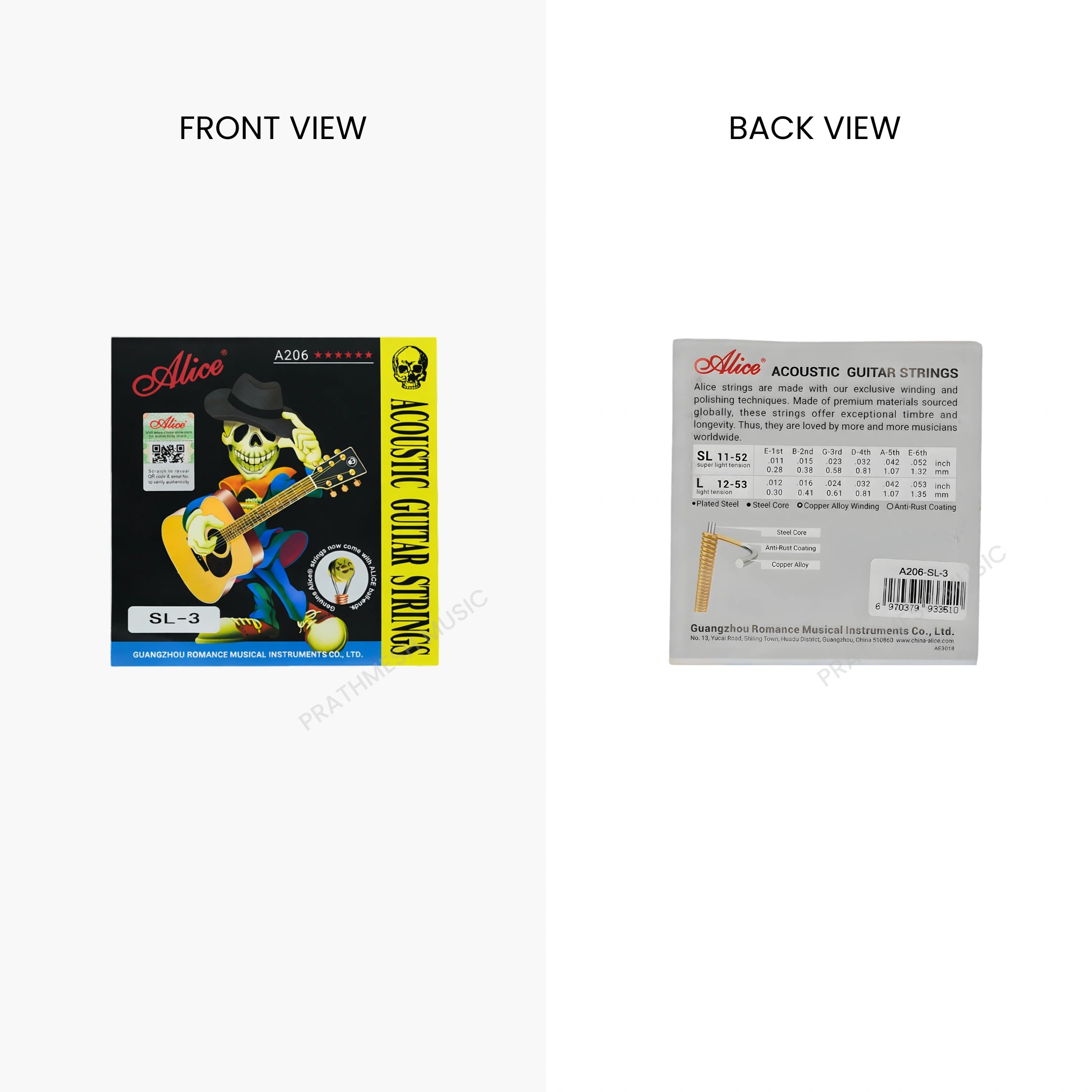 Alice A206SI-3 (3rd String) G-STRING Acoustic Guitar Strings