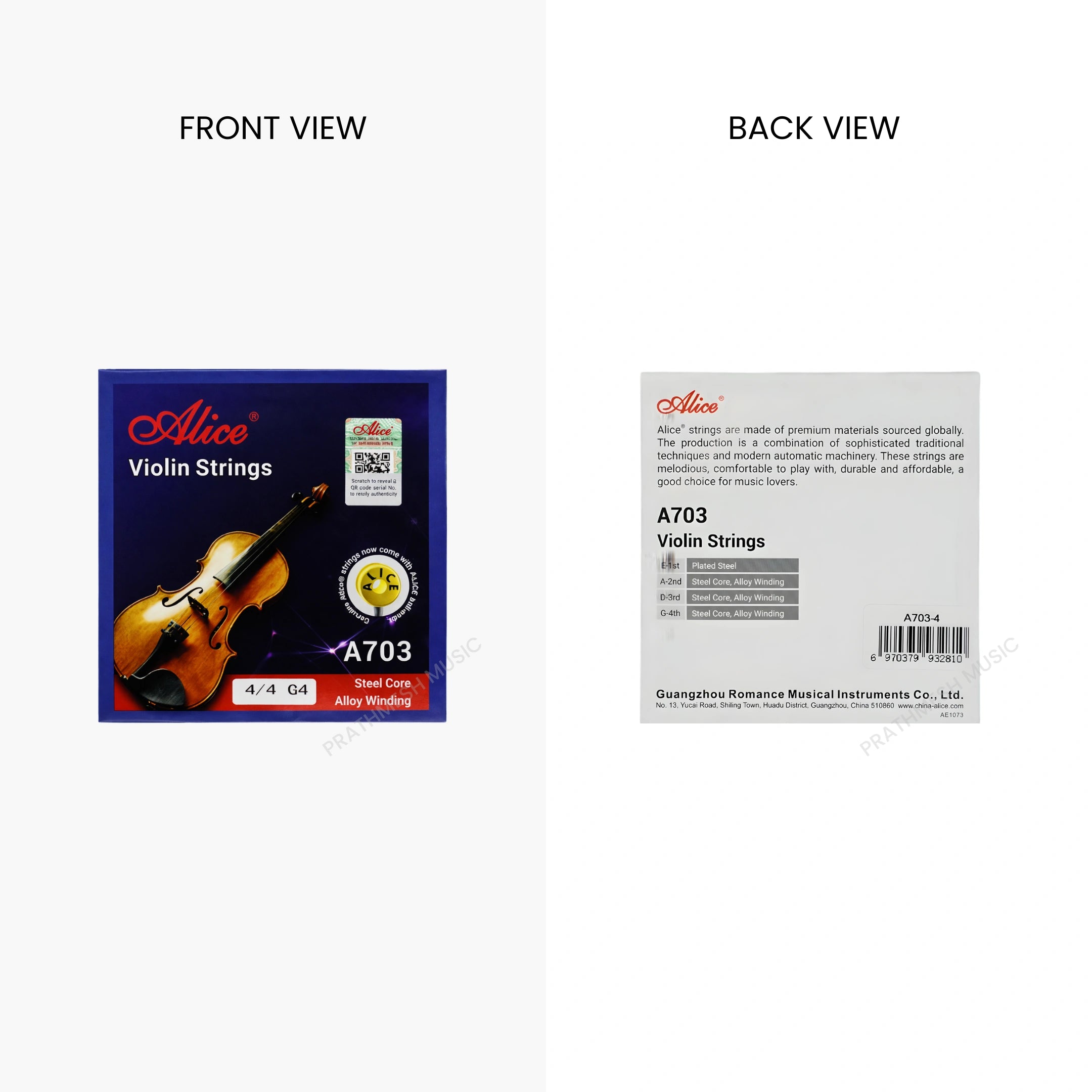 Alice A703-4 4 No Single Acoustic Violin String