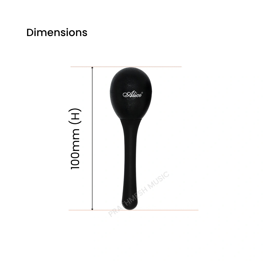 Alice A042SE Handle Egg Shaker - Black