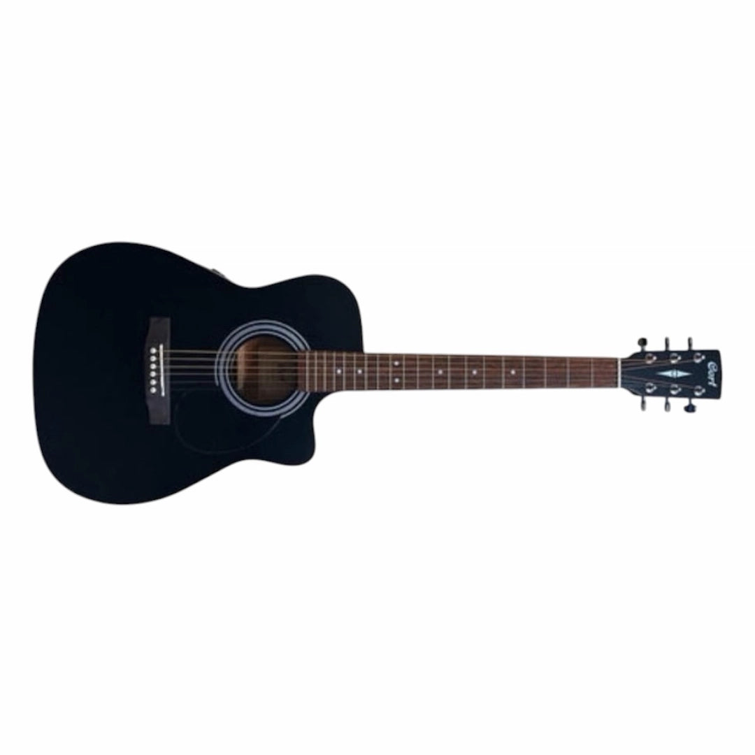 Cort AF500CE-BKS Electro-Acoustic Guitar - Black Satin