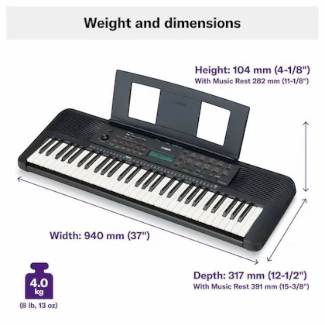 Yamaha PSRE283 61-Key Portable Keyboard