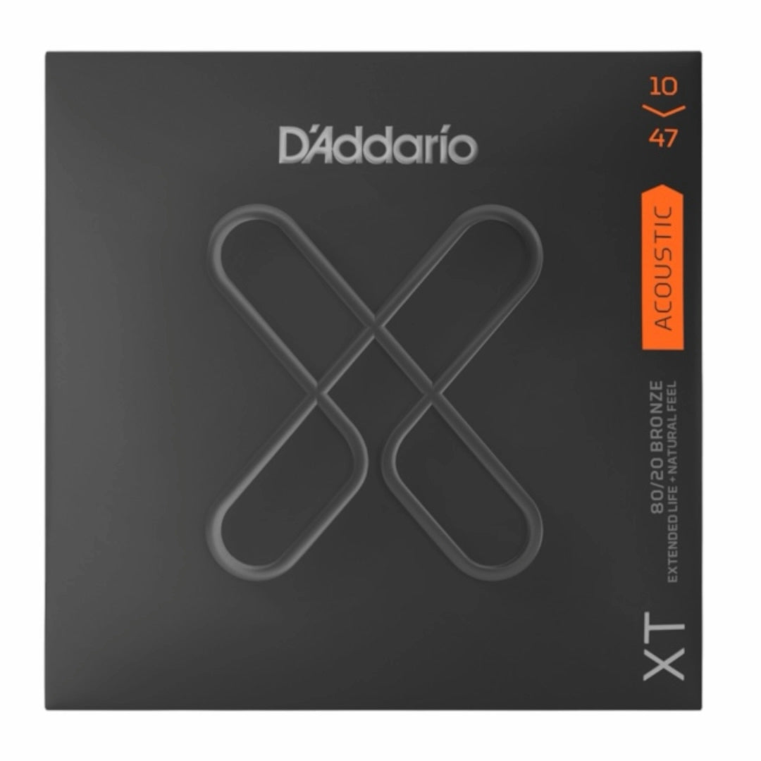 D’Addario XTABR1047 XT 80/20 Bronze Extra Light Acoustic Guitar Strings - 10-47