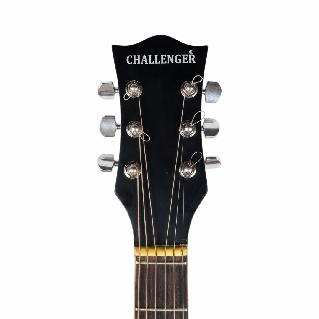 Challenger Apollo-39 Electro-Acoustic Guitar – Matte Cherry Red Burst