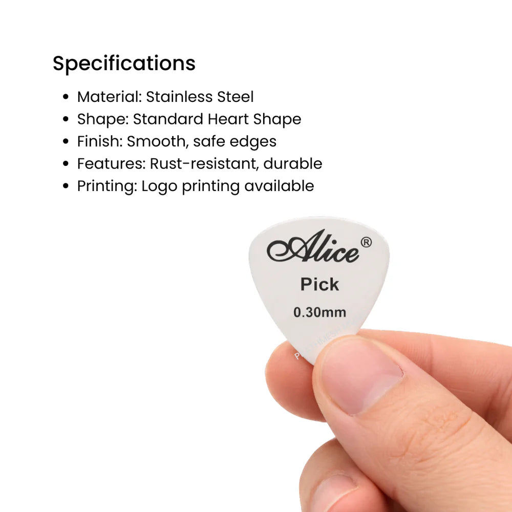 Alice APSTGB2-4 Stainless Steel Plectrum