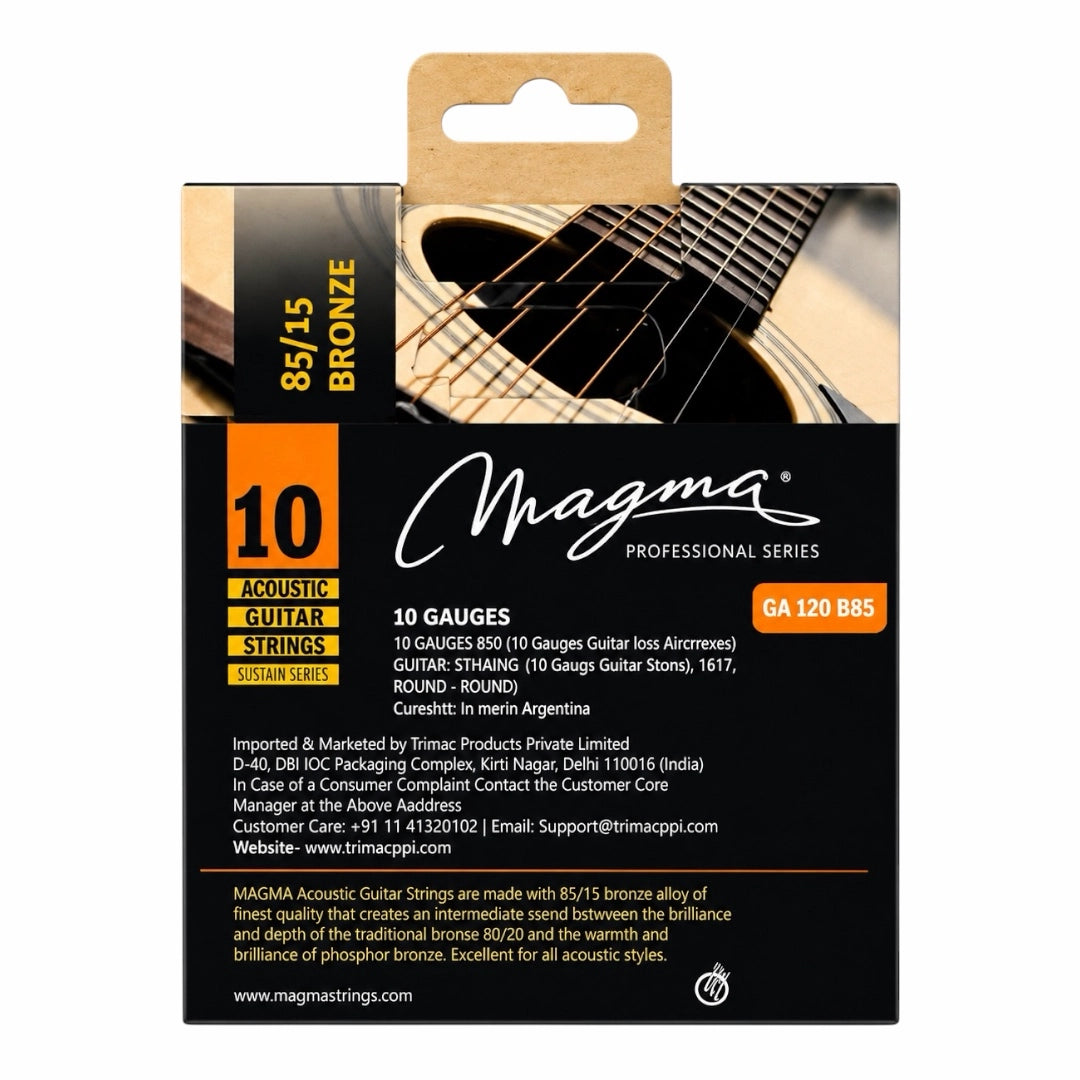 Magma GA120 B850 .10 Gauge Acoustic Guitar Strings