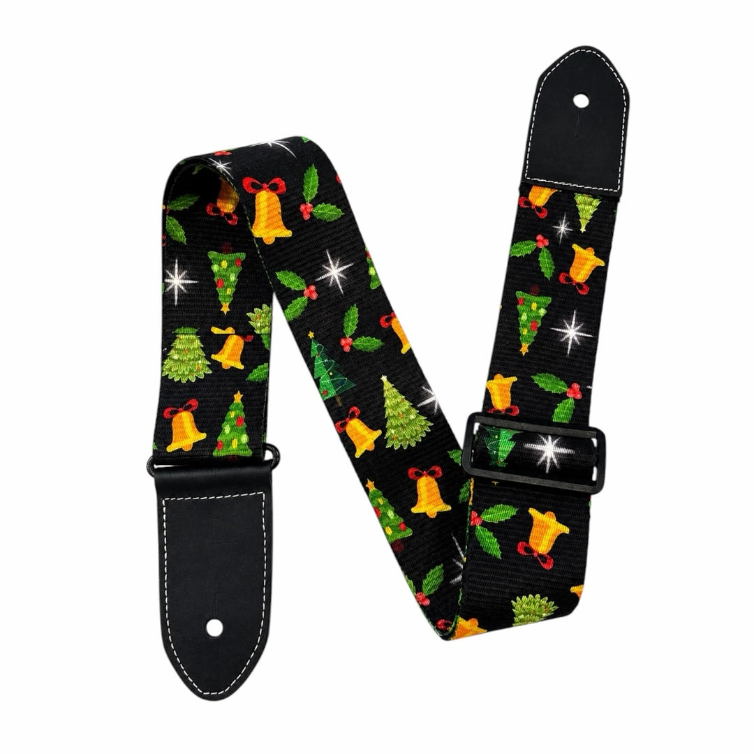 AM Guitar Strap - Christmas Bell Print