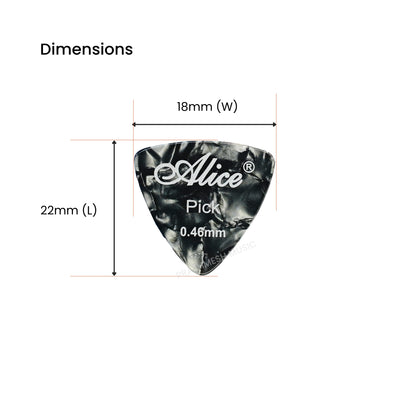 Alice AP-12AL-T Guitar Pick - 0.46 mm (12 pcs)