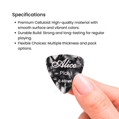 Alice AP-12AL-T Guitar Pick - 0.46 mm (12 pcs)