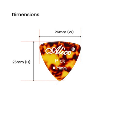 Alice AP-ALT-8 Celluloid Triangle Guitar Picks (8 pcs)