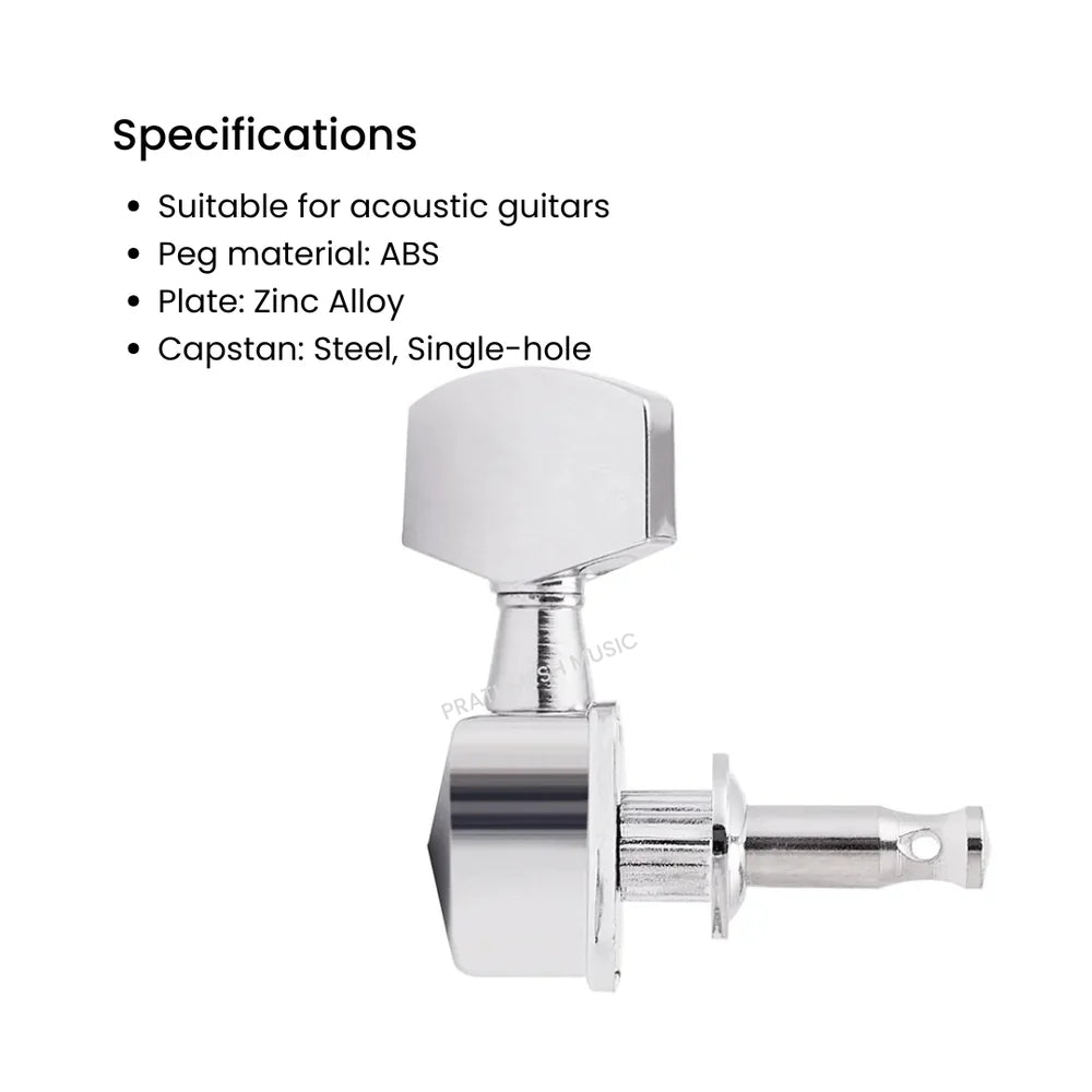 Alice AL015P Acoustic Guitar Tuning Machines - 3+3