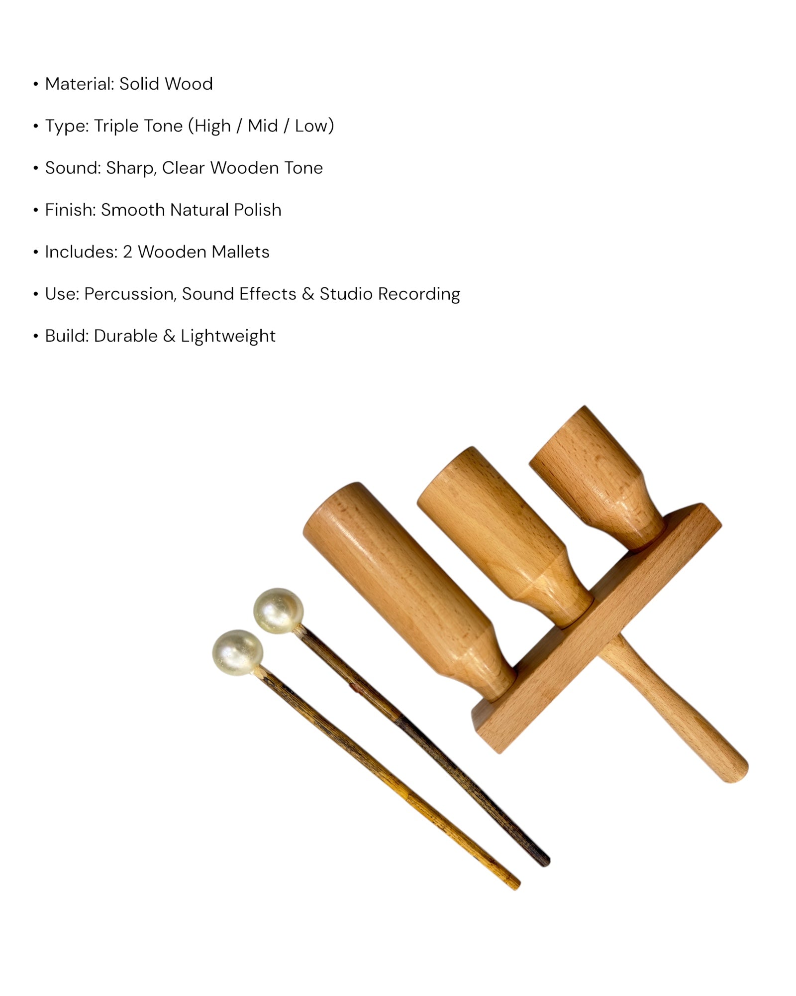 KL Wooden Agogo - 3 Tone