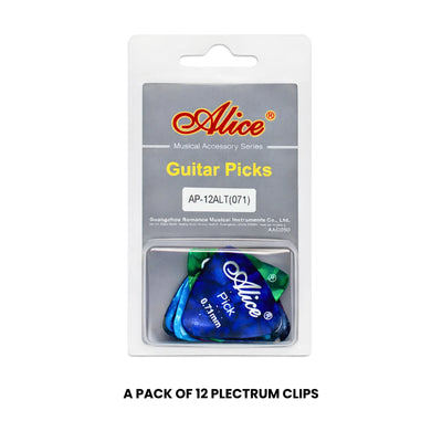 Alice AP-12AL-T Guitar Pick - 0.71 mm (12 pcs)
