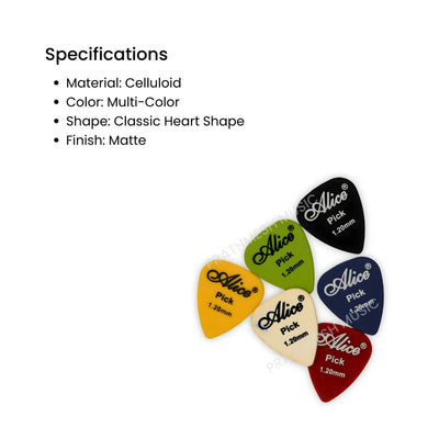 Alice APF-6 Matte Guitar Picks (6 pcs)