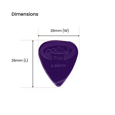 Alice AP-12G Nylon Guitar Picks - 0.58 mm (12 pcs)