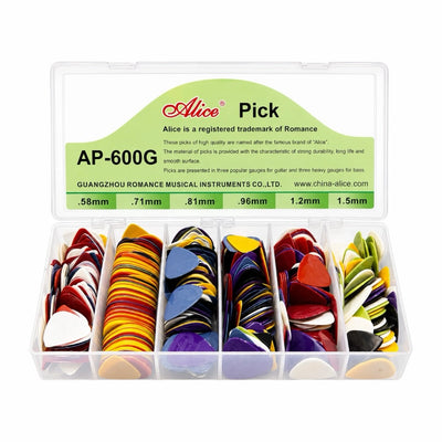 Alice AP-600G Nylon Guitar Pick - (600 pcs)