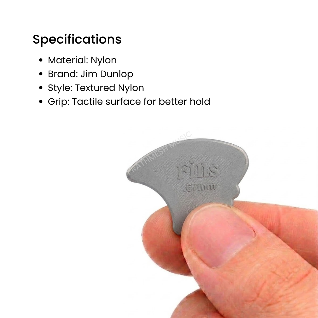 Dunlop Nylon Fin Guitar Pick - Pack of 6