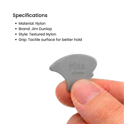 Dunlop Nylon Fin Guitar Pick - Pack of 6