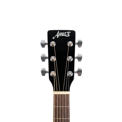 Amaze AW41C201-BK Acoustic Guitar - Black