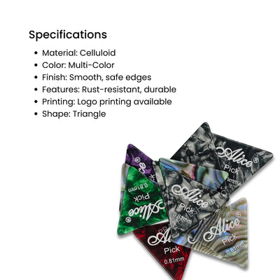 Alice AP-12L Guitar Picks - 0.81 mm (12 pcs)