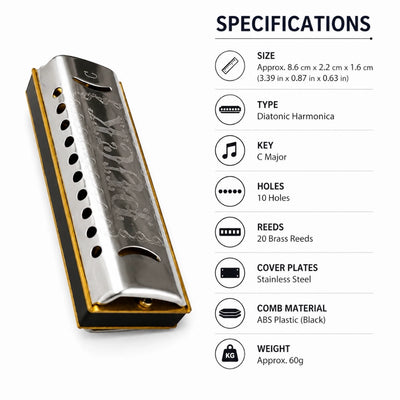 Hohner M91550S Puck C-Major Miniature Harmonica