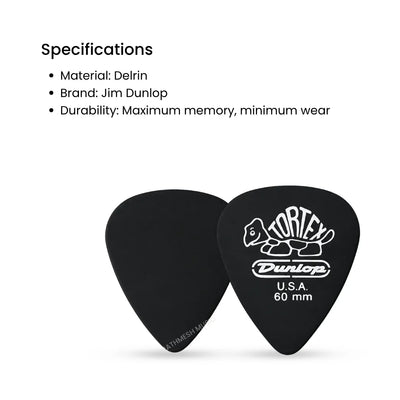 Dunlop Tortex Pitch Black Standard Guitar Pick