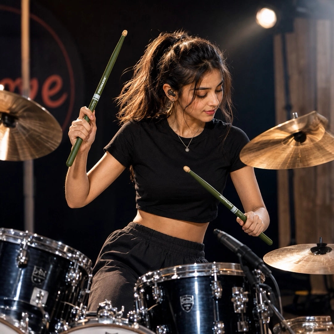 Promark RBH595AW Drumsticks - Green
