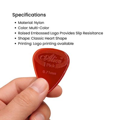 Alice AP-12G Nylon Guitar Picks - 0.71 mm (12 pcs)