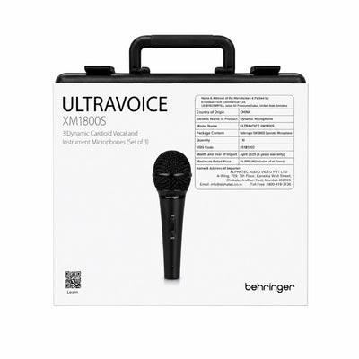 Behringer XM1800S Dynamic Cardioid Microphone - Set of 3