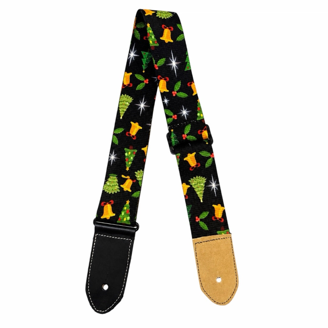 AM Guitar Strap - Christmas Bell Print