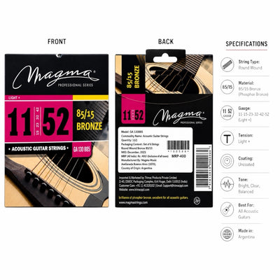 Magma GA130 B85 .11 Gauge Acoustic Guitar Strings