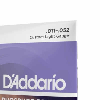 D’Addario EJ26 Phosphor Bronze Custom Light Acoustic Guitar Strings - 11-52