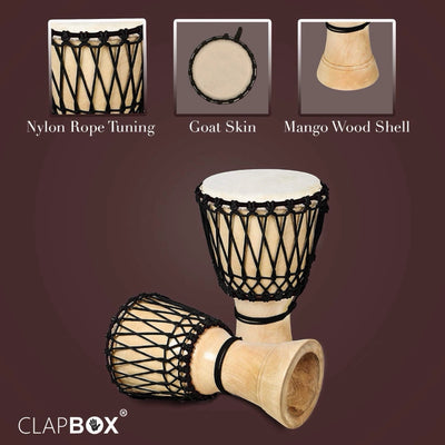 Clapbox Djembe - Natural 8"