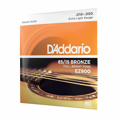 D’Addario EZ900 85/15 Bronze Extra Light Acoustic Guitar Strings - 10-50