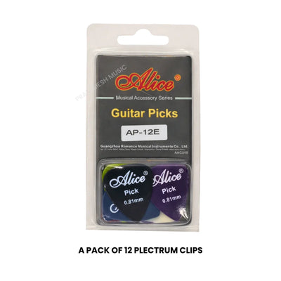 Alice AP-E-12 Nylon Guitar Picks - 0.46 / 0.71 / 0.81 mm (12 pcs)