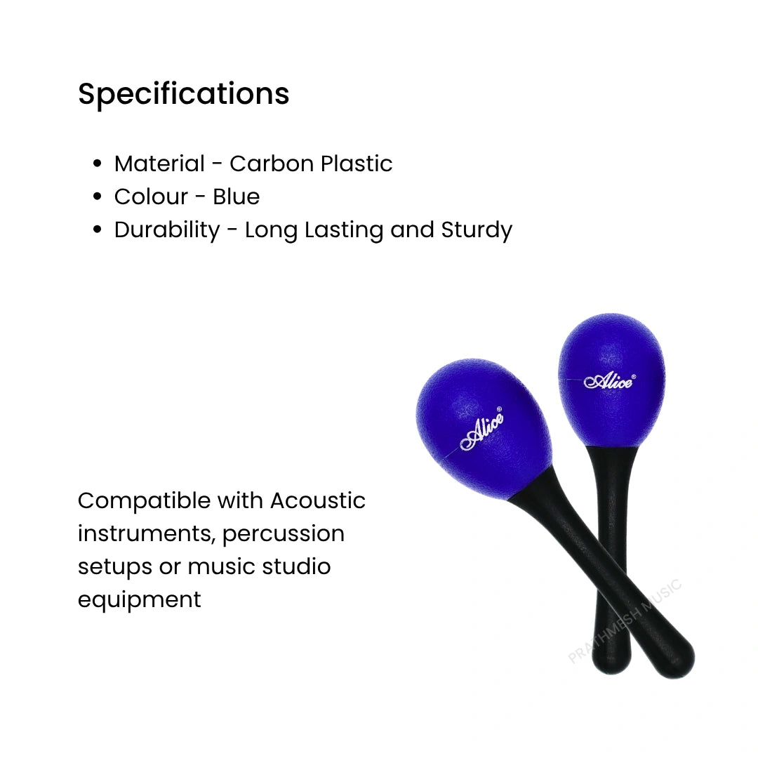 Alice A042SE Handle Egg Shaker - Blue