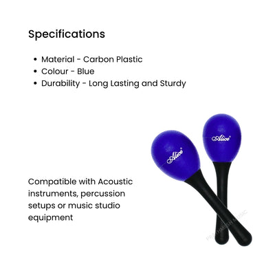 Alice A042SE Handle Egg Shaker - Blue