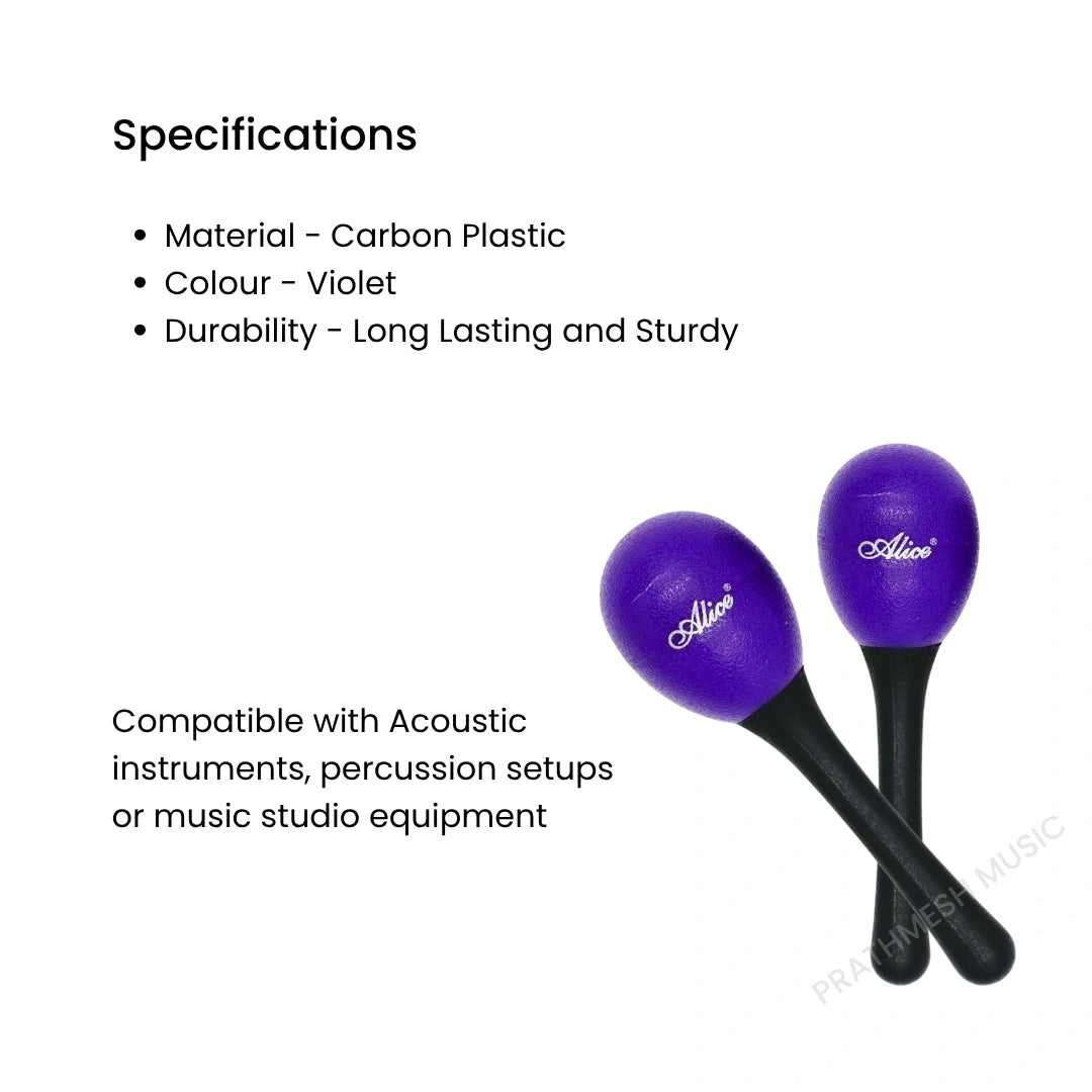 Alice A042SE Handle Egg Shaker - Violet