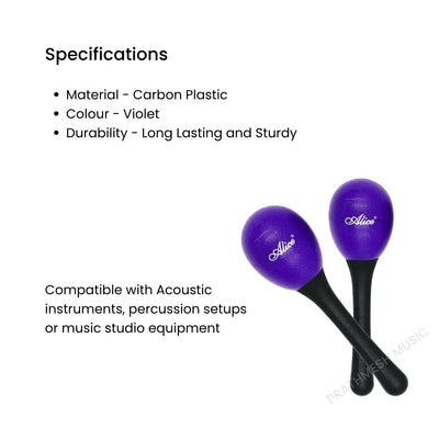 Alice A042SE Handle Egg Shaker - Violet