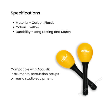 Alice A042SE Handle Egg Shaker - Yellow